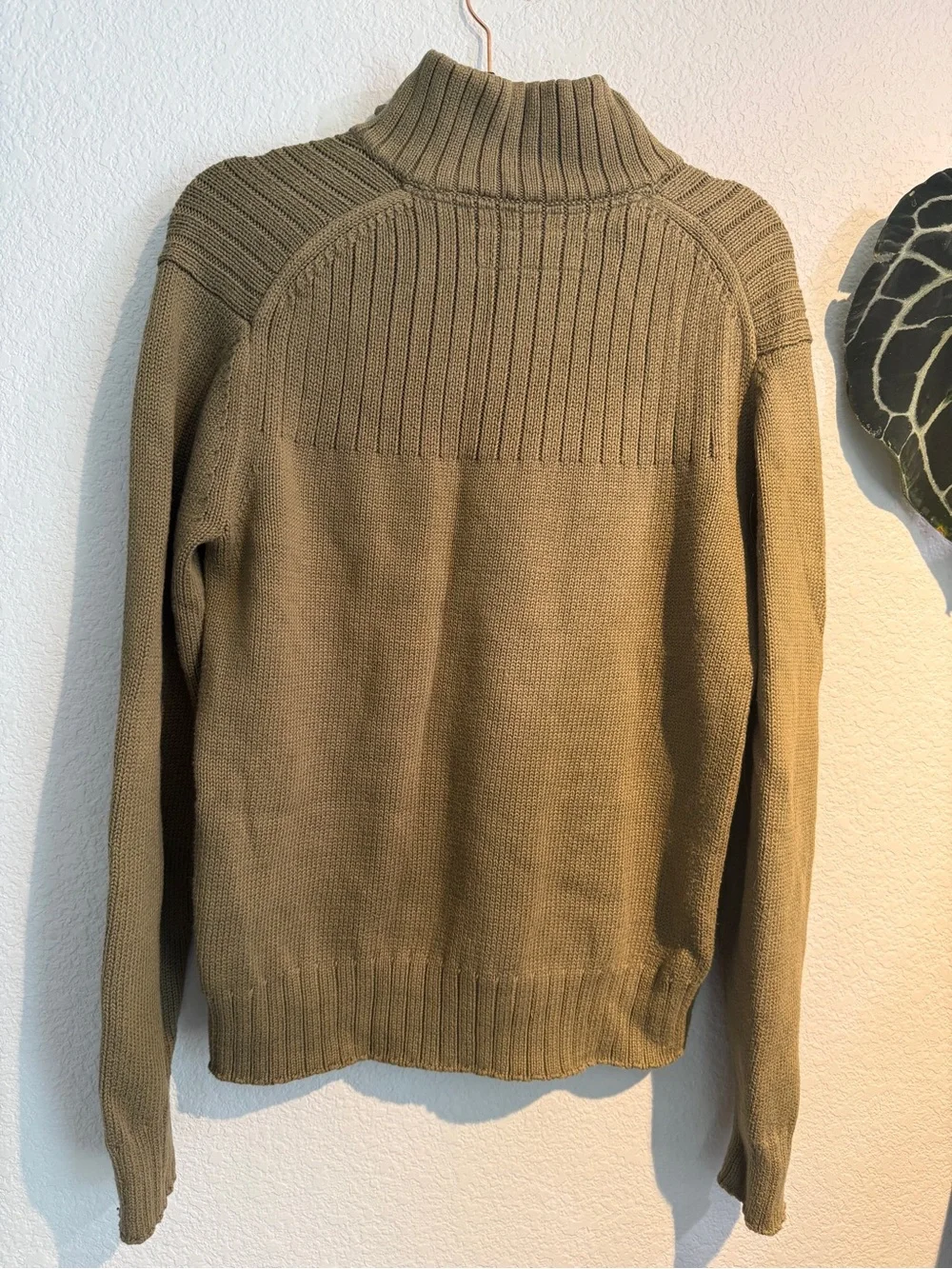 Vintage Men’s thick cotton Quarter zip sweater